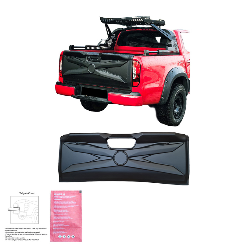 Achterklepcover  Mercedes X-Klasse W470 2017- - Matzwart