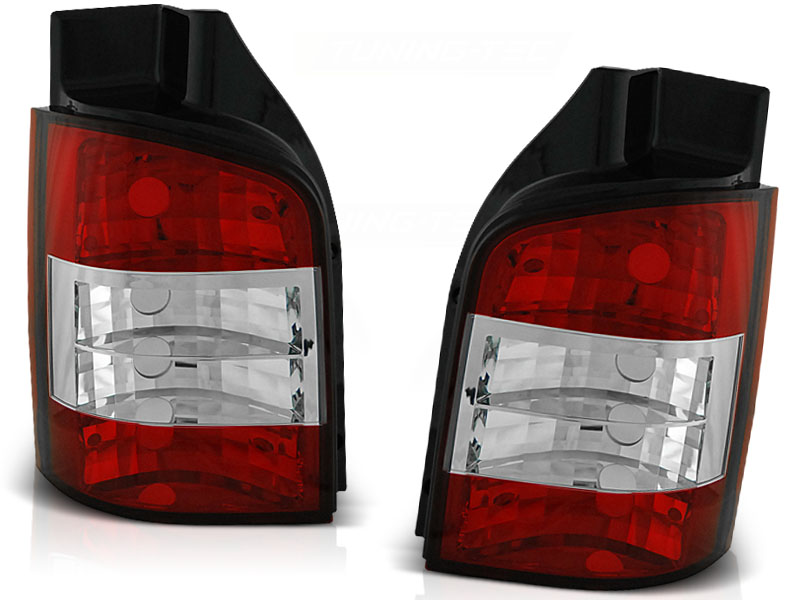 Achterlichten VW Transporter T5 rood/wit Helder