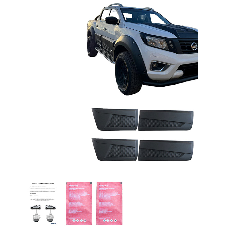 Deurpanelen  Nissan Navara NP300 (D23) 2014-2021 (Jumbo) - Matzwart