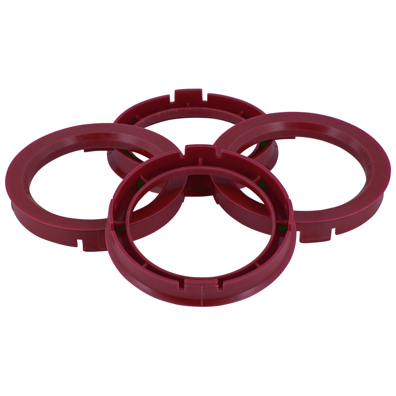 Set TPI Centreerringen - 74.1->56.1mm - Ruby Rood