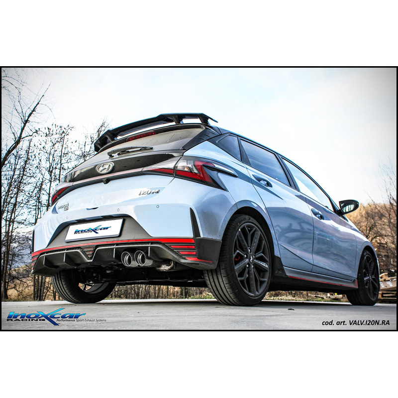 100% RVS Sportuitlaat  Hyundai i20 N 1.6 Turbo (204pk) 2020- 2x90mm Racing