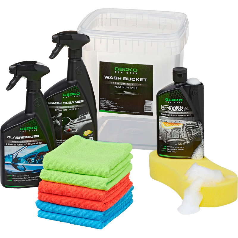 Gecko Wash Bucket Platinum Pack - 6-delig