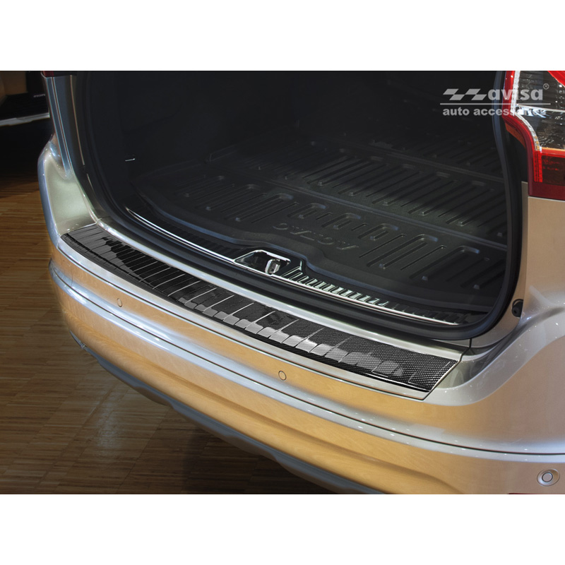 Echt 3D Carbon Achterbumperprotector  Volvo XC60 Facelift 2013-2016