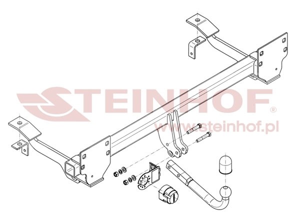 Trekhaak Land Rover Range Rover (L322) (Vogue) 02/2002-05/2005