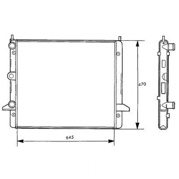 Radiator VW SHARAN 95-00 645x470 2.8 VR6 +/-AC