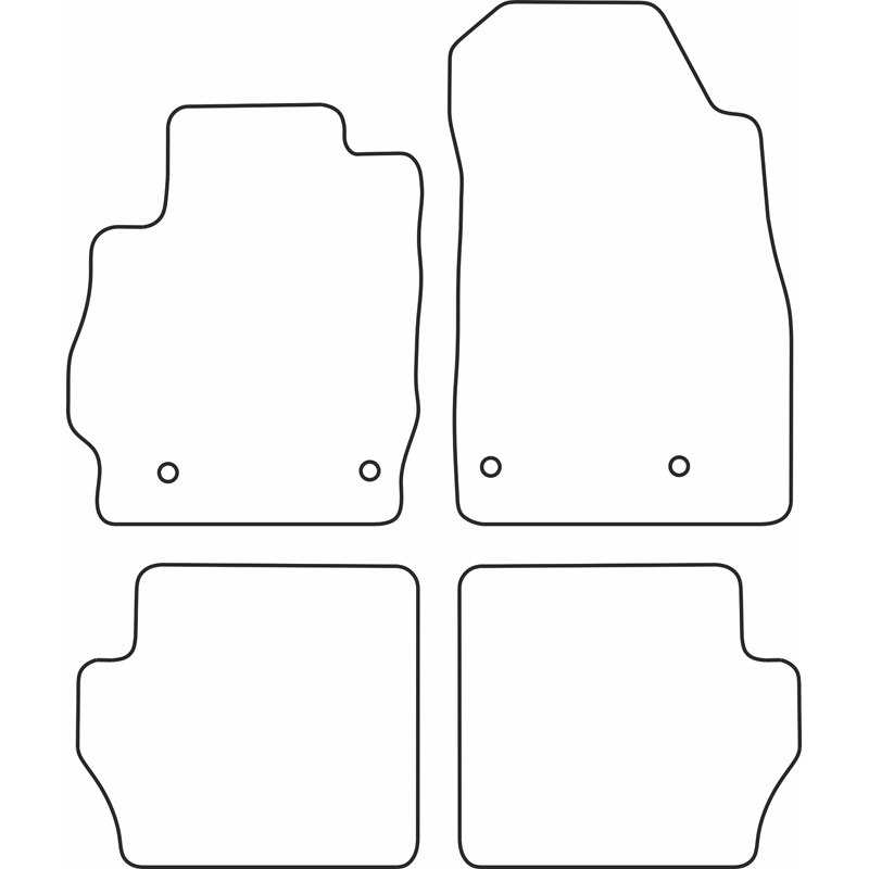 Automatten Velours  Mazda 2 3/5 deurs 2007-2014