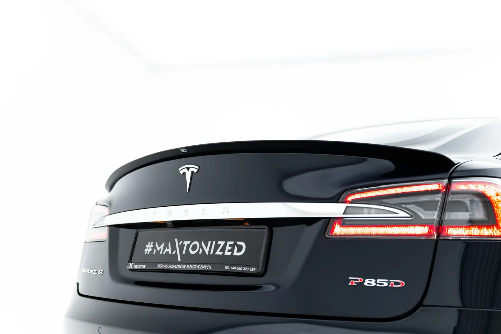 Spoiler Cap V.2 Tesla Model S Mk1 Maxton Glans Zwart
