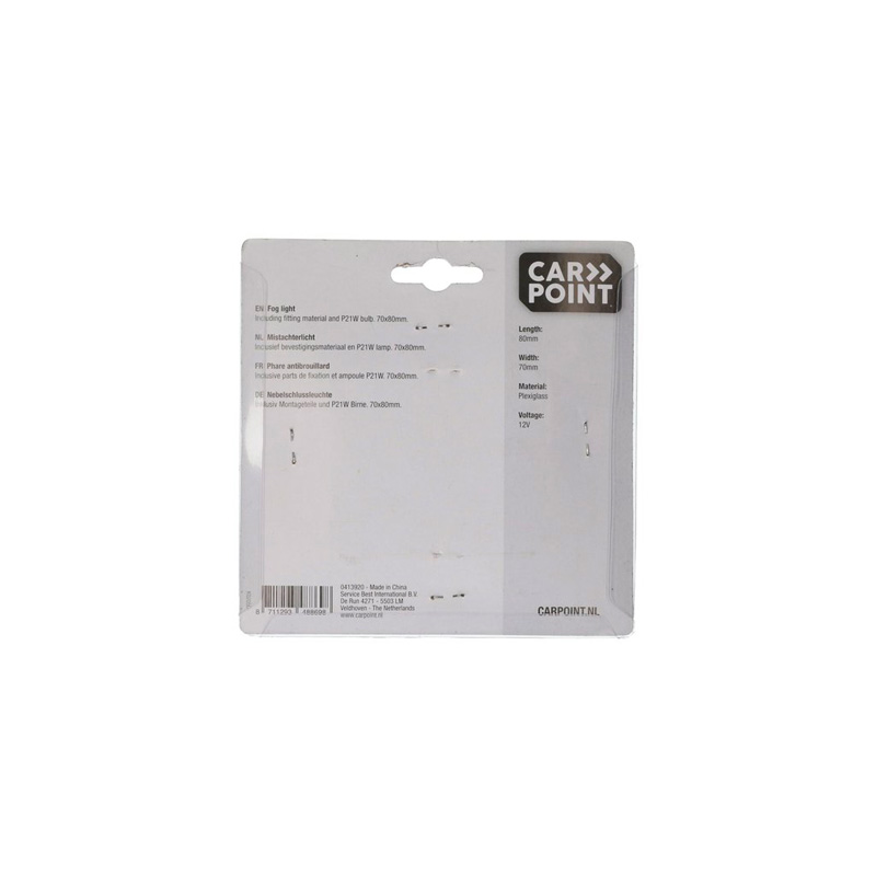 Carpoint Mistachterlicht 12V 70x80mm E-keur