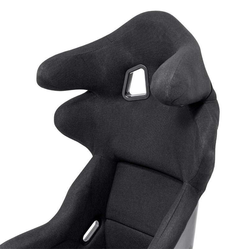 Sportstoel 'JJ' - Zwart - Vaste polyester rugleuning - incl. sledes
