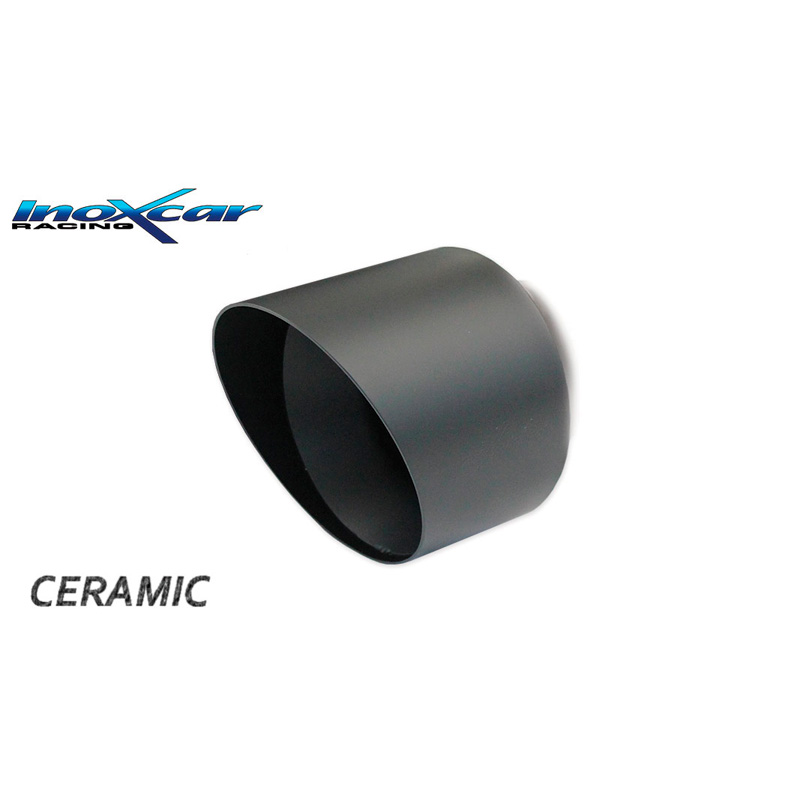 100% RVS Sportuitlaat  Volkswagen Golf VII 1.6 TDI 105pk 2015- 1x100mm Ceramic Black