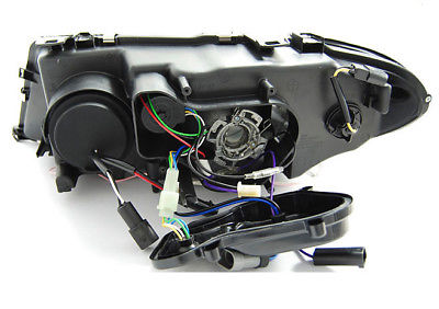 Koplampen passend voor BMW E90/E91 Angel Eyes LED zwart