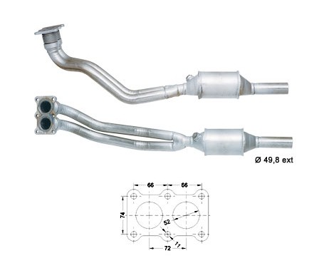 VW BORA 1.6i 16V 1595 cc 74 Kw / 100 cv AEH Magnaflow CAT Bouwja