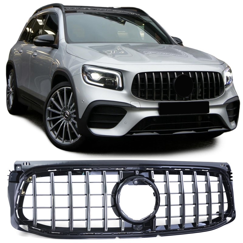 Grill Mercedes GLB X247 Sportpakket Zwart/Chroom GT Look