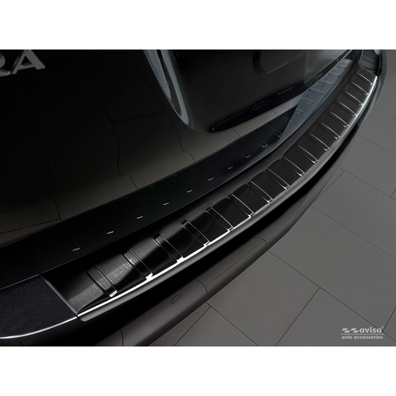 Zwart RVS Achterbumperprotector  Opel Zafira C Tourer 2012-2016 & Facelift 2016- 'Ribs'