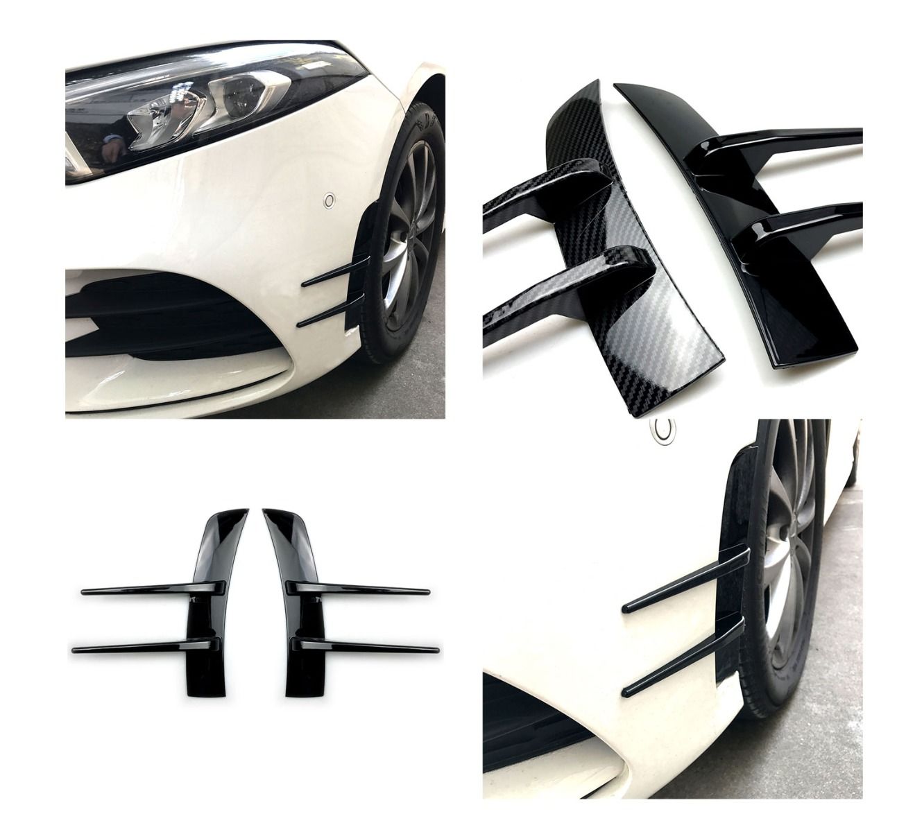 Canards Mercedes A Klasse W177 AMG line Glans Zwart