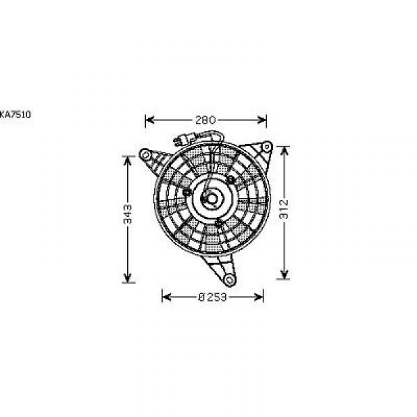 Radiator FAN SPORTAGE 95-03 ALLE MODELLEN
