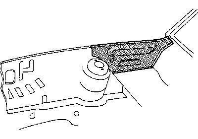 binnenschermstuk, achter bij schutbord, links Ford Escort, 1986-
