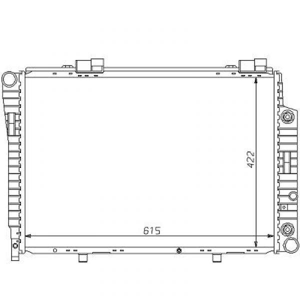 Radiator DB W 202 93-00 615x420 ZIE 11.01 -AC
