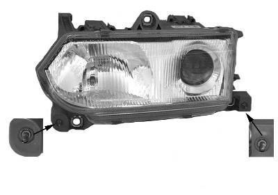 koplamp, H1+H1, links,-07/1999 Alfa Romeo 145/146, 1994-2000
