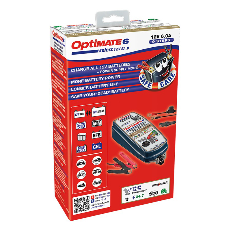 OptiMate 6 Select 12V/6.0A 9-staps Acculader / tester / onderhouder
