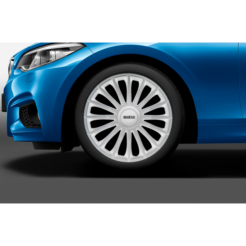 Sparco Wieldoppen Treviso - 14-inch - Zilver - Set van 4 stuks