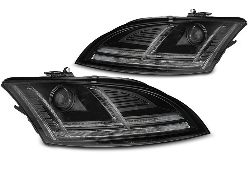 Koplampen passend voor Audi TT 8J 11-14 Dynamic LED Zwart Xenon AFS
