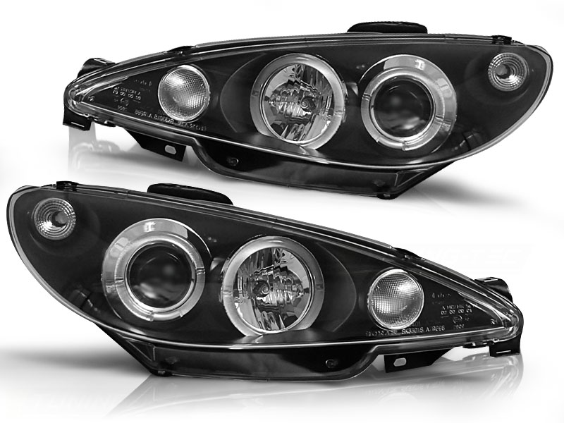 Koplampen Peugeot 206 98-02 Angel Eyes LED V2