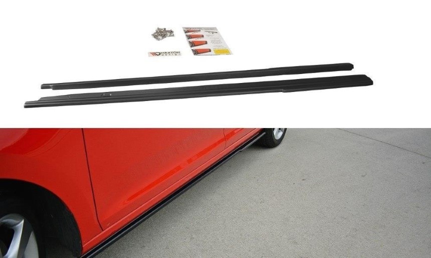 Zijskirts Skoda Rapid Maxton Design glans zwart