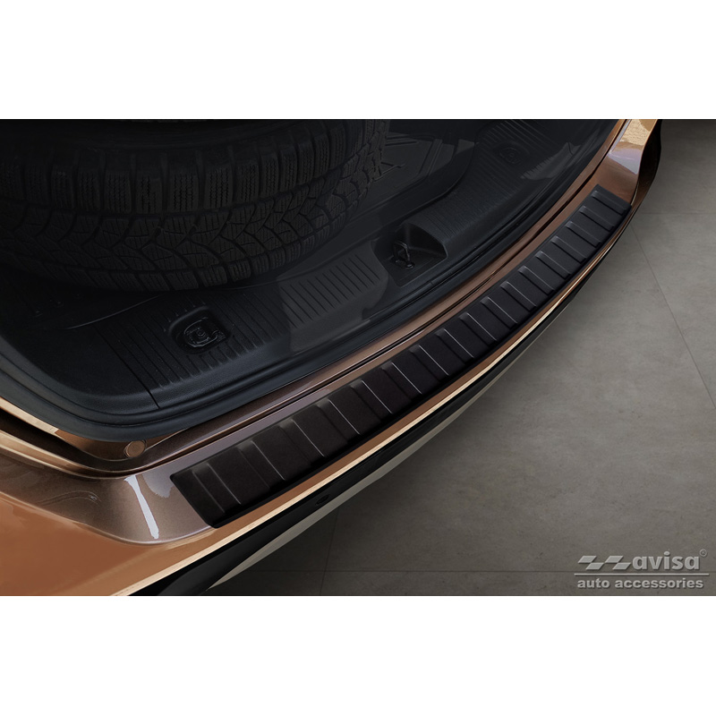 Matzwart RVS Achterbumperprotector  Opel Mokka X 2016- 'Ribs'
