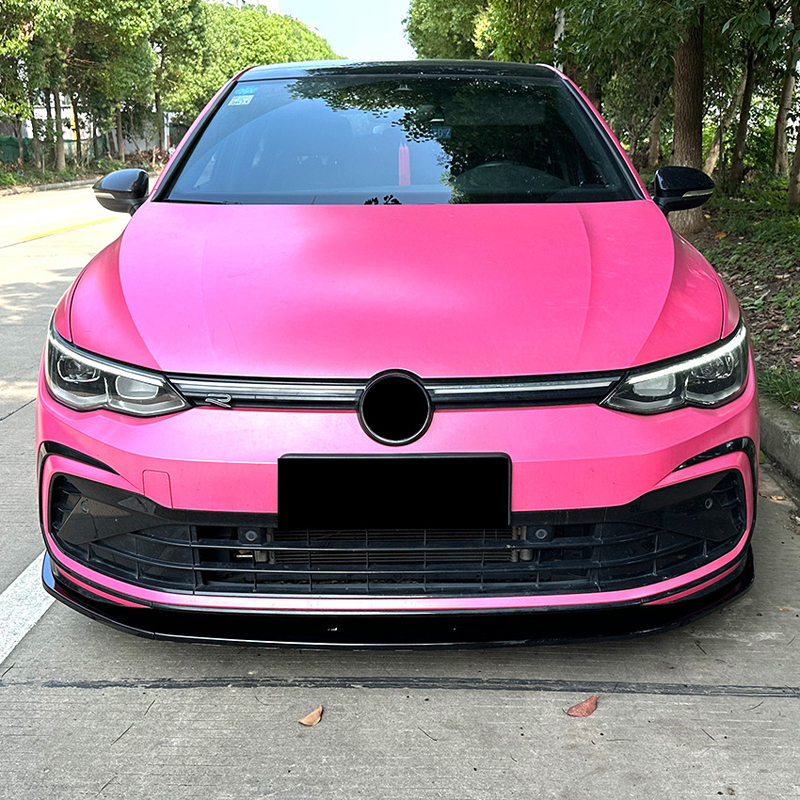 Voorspoilerlip  Volkswagen Golf VIII GTi/GTD/R/R-Line 2020- (Glanzend Zwart ABS)