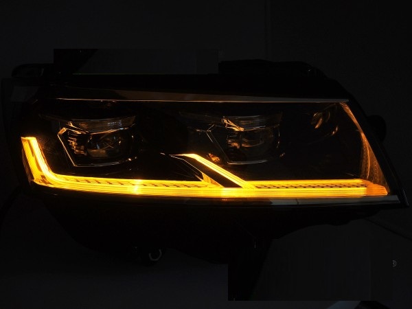 Koplampen VW T6.1 Multivan/Transporter FULL LED Dynamic Tube Black