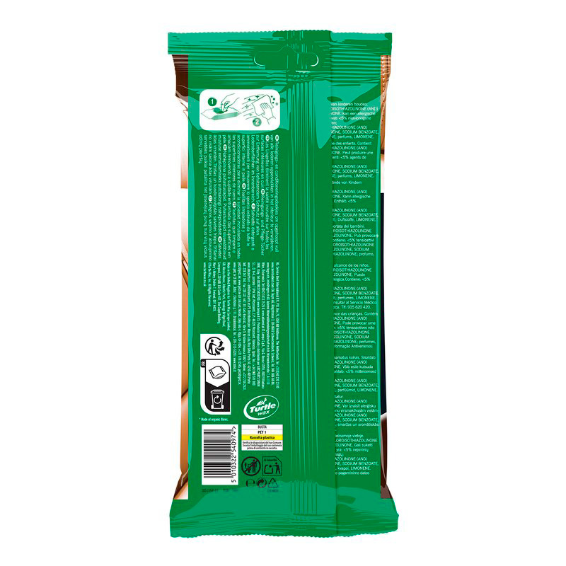 Turtle Wax 54097 Luxe Leather Cleaner & Conditioner doekjes 24 stuks