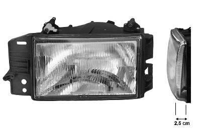 koplamp, H4, rechts Fiat Tempra, 1990-1997