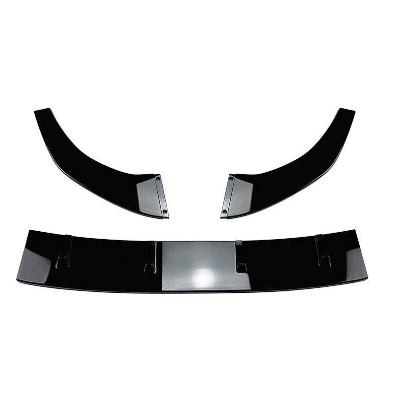 Voorspoilerlip  Volkswagen Golf VIII GTi/GTD/R/R-Line 2020- (Glanzend Zwart ABS)