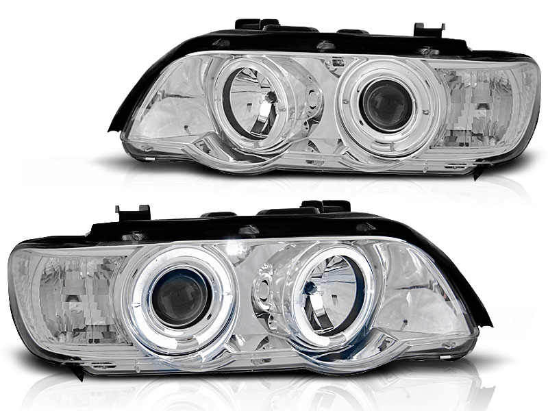 Koplampen BMW X5 E53 99-03 Angel Eyes chroom