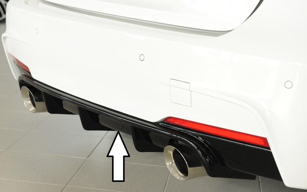 Diffuser BMW 3 Serie M Pakket F30 / F31 Rieger Glans Zwart