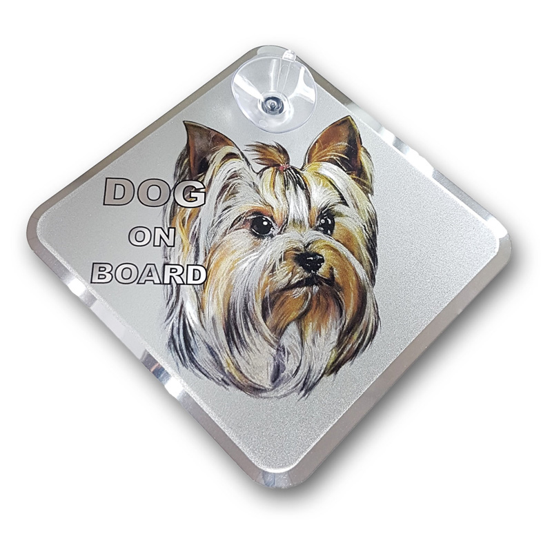 Auto Tattoo Sticker Dog on board - Yorkshire Terrier 11,5x11,5cm