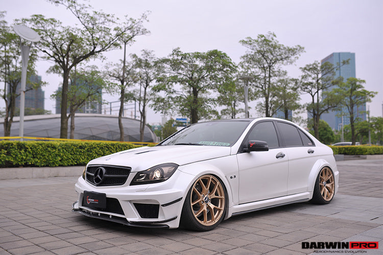 Mercedes Benz W204 C Class Sedan BKSS Style Carbon Wide Full Body Kit  2012-2014