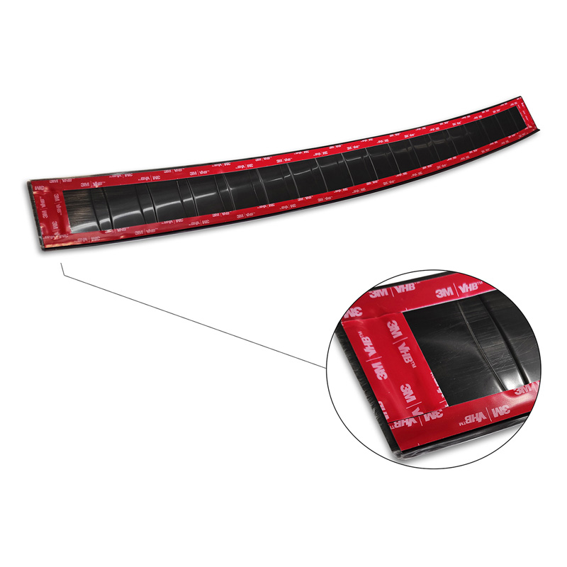 Zwart RVS Achterbumperprotector  BMW 3-Serie (F31) Touring 2012-2015 & FL 2015-2019 'Ribs'