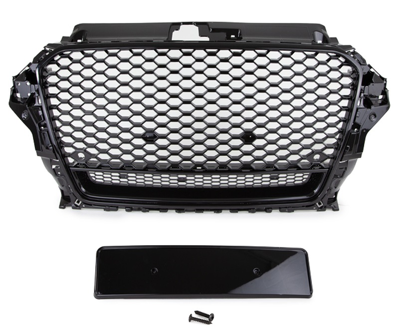Grill Audi A3 8V RS3 look 2012-2016 Zwart
