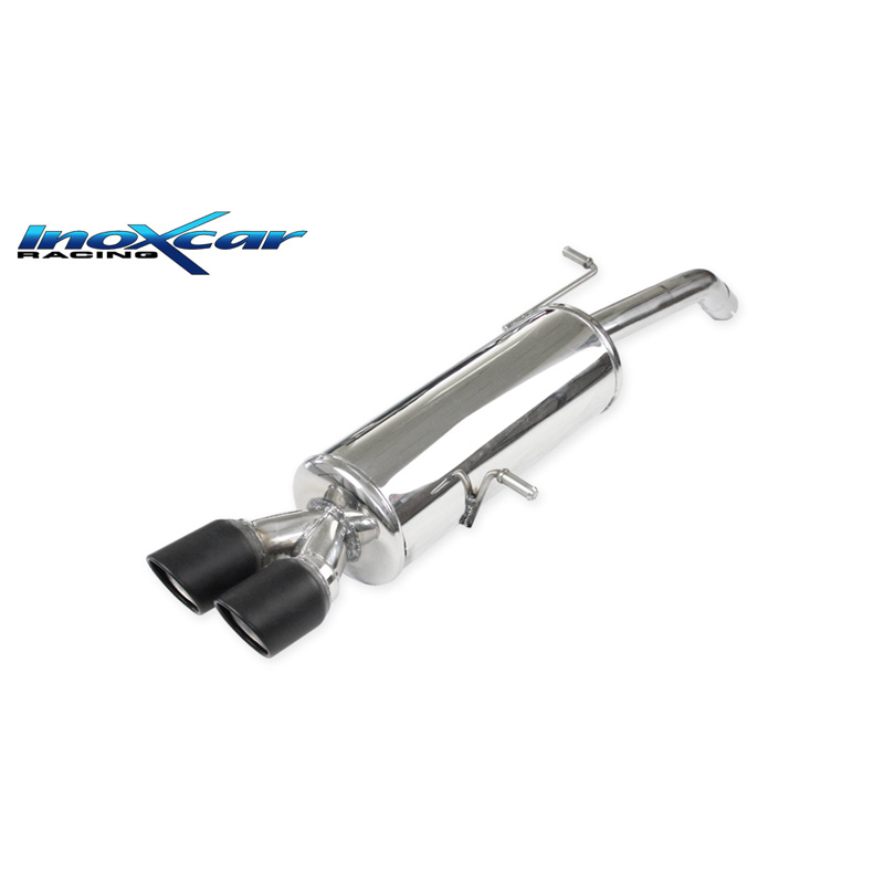 100% RVS Sportuitlaat  Citroën DS3 1.6 Turbo Racing 207pk 2011- 1x100mm X-Race Black Matt