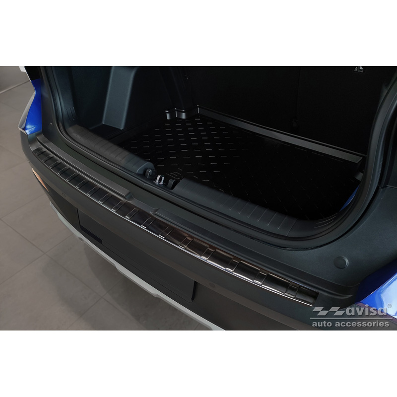 Zwart RVS Achterbumperprotector  Hyundai Bayon 2021- 'Ribs'