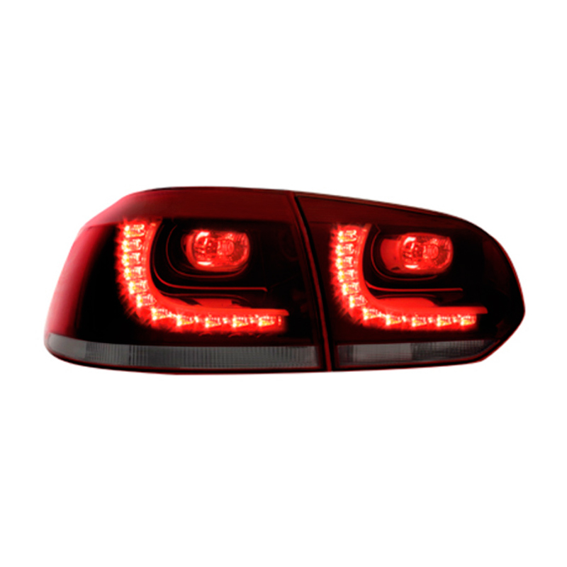 Set R-Look LED Achterlichten  Volkswagen Golf VI 2008-2012 excl. Variant - Rood/Rookgrijs