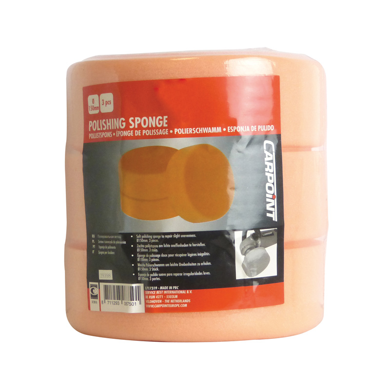 Carpoint Polijstsponzen 150mm Oranje/Soft - 3-stuks