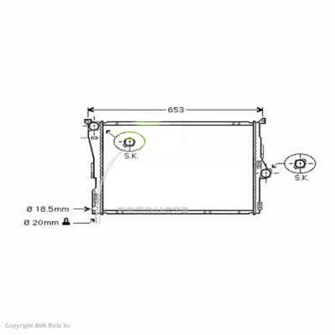 Radiator BMW X3 04->> 580x495x30mm A DIESEL 150 KW