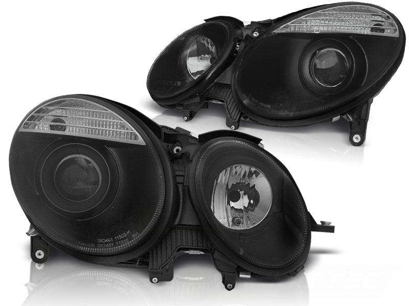 Koplampen Mercedes-Benz E-Klasse Typ W211 Bj. 02-06 zwart