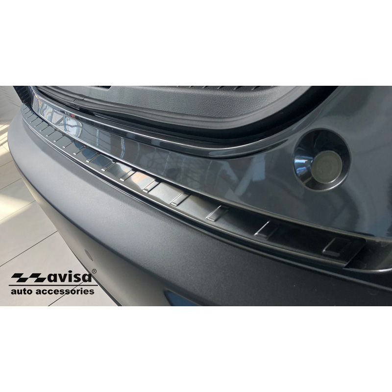 Zwart RVS Achterbumperprotector  Mazda CX-30 2019- 'Ribs'