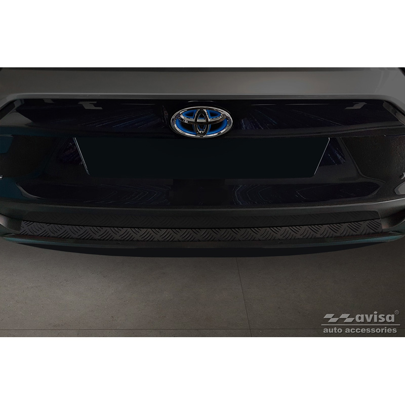 Matzwart Aluminium Achterbumperprotector  Toyota RAV4 (5th Gen.) 2018- & Suzuki Across 2020- 'Riffled Plate'
