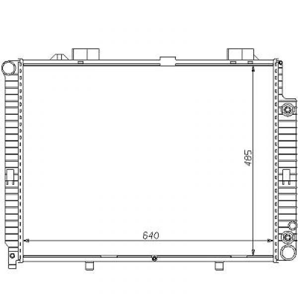 Radiator W 210 95-02 640x490 E200-320/200-250D+/-AC