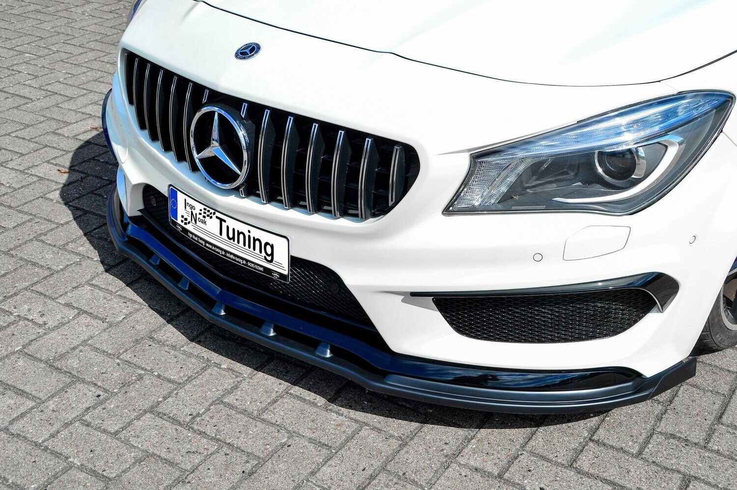 Voorspoilerlip met vleugel ABS Mercedes CLA AMG-Line C117